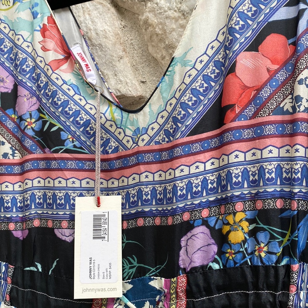 Johnny Was WNT silk dress with pockets